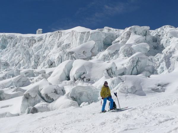 Descente de la Vallée Blanche à skis avec un guide
