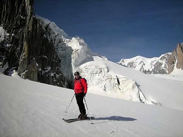 ski randonnée dans le haut de la vallée blanche chamonix