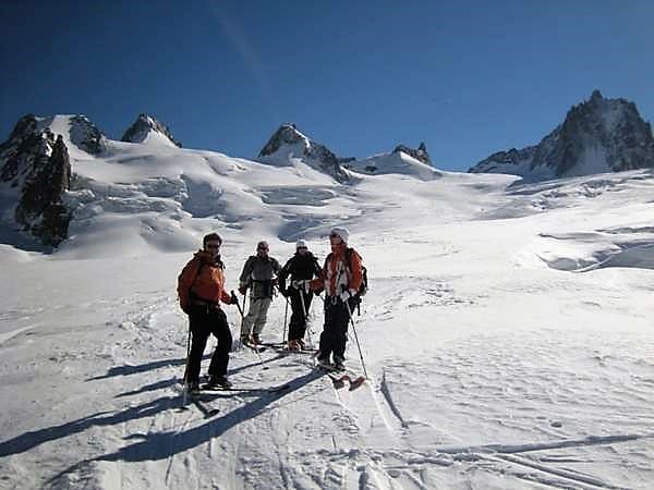 ski randonnée dans le haut de la vallée blanche chamonix