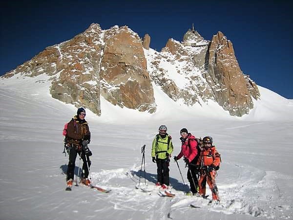 ski randonnée dans le haut de la vallée blanche chamonix