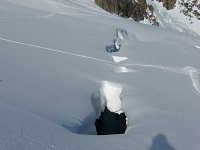 Un pont de neige bien fragile