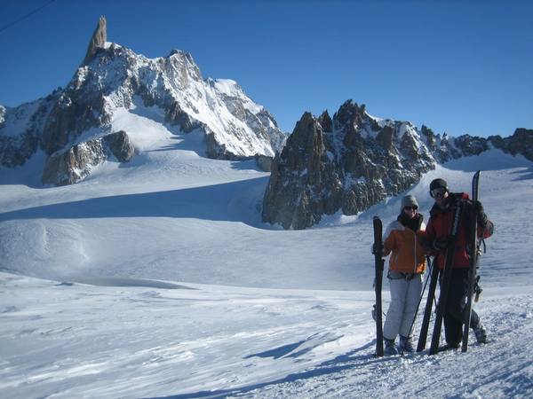 Descente à skis du glacier de Toule - Vallée Blanche