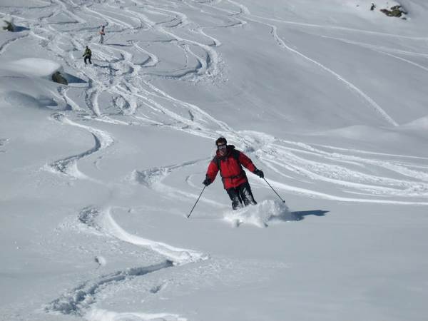 Descente à skis du glacier de Toule - Vallée Blanche
