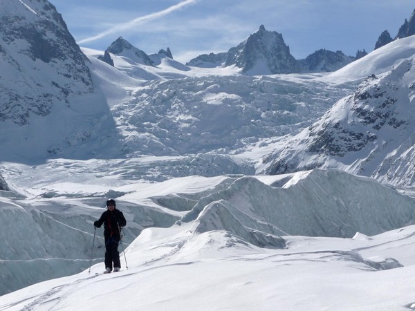 Descente de la Vallée Blanche avec un guide de Chamonix privé