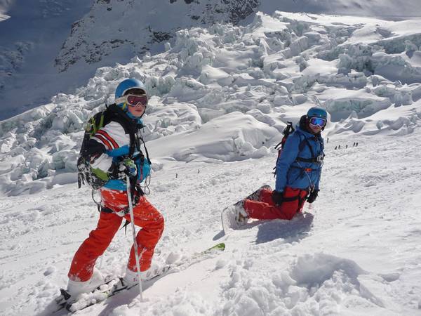 Descente de la Vallée Blanche avec un guide de Chamonix privé