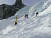 Descente de la Vallée Blanche, passage des séracs