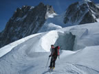 Traversée de la brèche Puiseux : glacier du mont Mallet