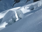 Traversée de la brèche Puiseux : glacier du mont Mallet