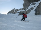 Traversée de la brèche Puiseux : jonction avec le glacier de Leschaux