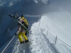Descente de la Vallee Blanche de l'aiguille du Midi à Chamonix Mont-Blanc