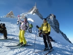Descente de la Vallee Blanche de l'aiguille du Midi à Chamonix Mont-Blanc
