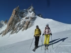 Descente de la Vallee Blanche de l'aiguille du Midi à Chamonix Mont-Blanc