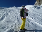 Descente de la Vallee Blanche de l'aiguille du Midi à Chamonix Mont-Blanc