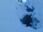 Descente de la Vallee Blanche de l'aiguille du Midi à Chamonix Mont-Blanc