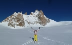 Descente de la Vallee Blanche de l'aiguille du Midi à Chamonix Mont-Blanc