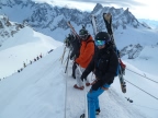 Descente de la Vallee Blanche de l'aiguille du Midi à Chamonix Mont-Blanc