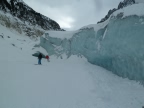 Descente de la Vallee Blanche de l'aiguille du Midi à Chamonix Mont-Blanc