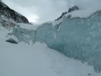 Descente de la Vallee Blanche de l'aiguille du Midi à Chamonix Mont-Blanc