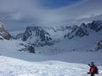 Descente de la Vallee Blanche de l'aiguille du Midi à Chamonix Mont-Blanc