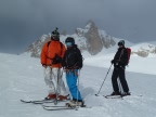 Descente de la Vallee Blanche de l'aiguille du Midi à Chamonix Mont-Blanc