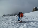 Descente de la Vallee Blanche de l'aiguille du Midi à Chamonix Mont-Blanc