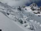 Descente de la Vallee Blanche de l'aiguille du Midi à Chamonix Mont-Blanc