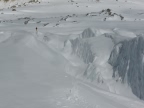 Descente de la Vallee Blanche de l'aiguille du Midi à Chamonix Mont-Blanc